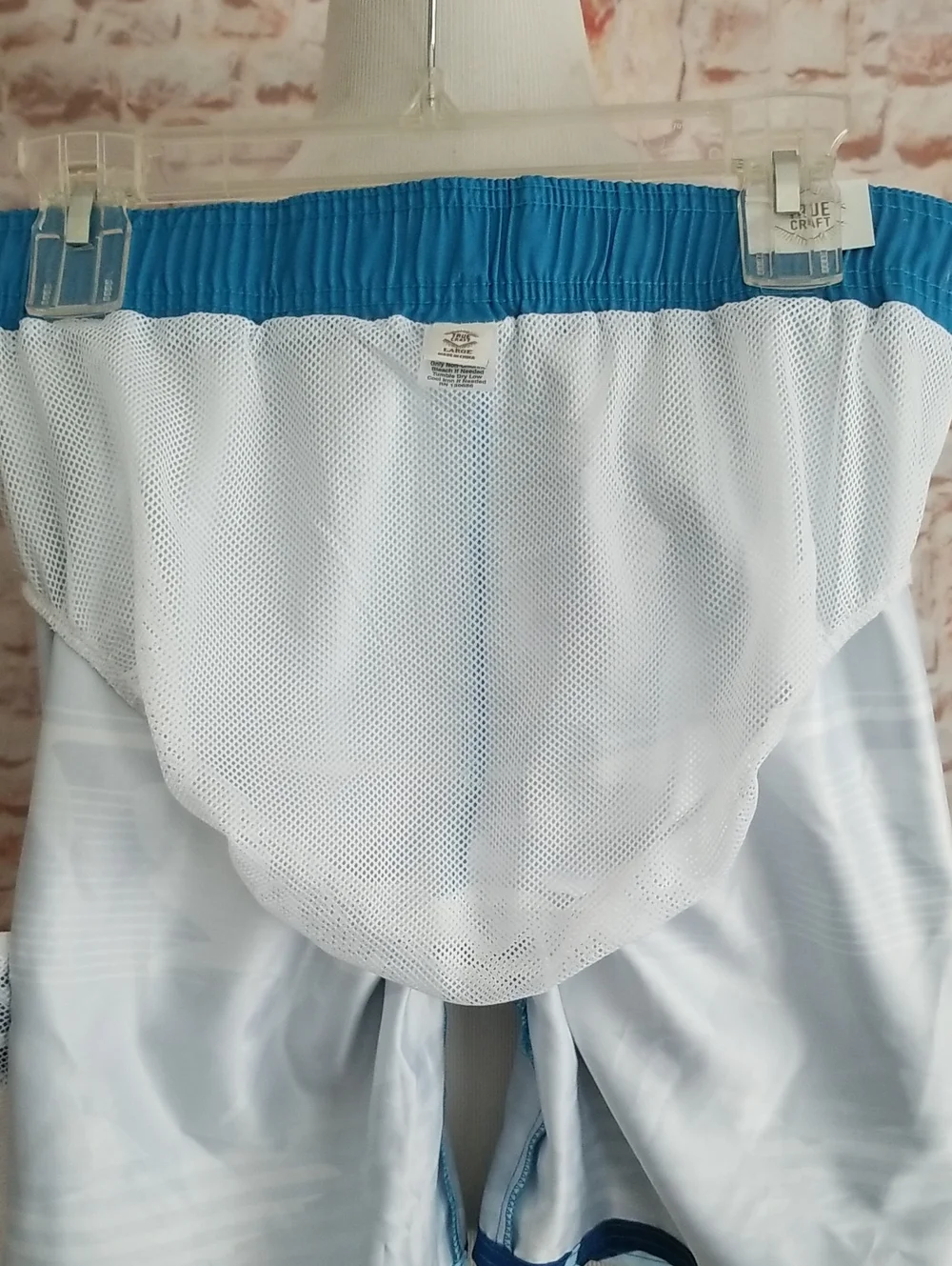 New True Craft Navy and Teal Shark Swim Shorts
